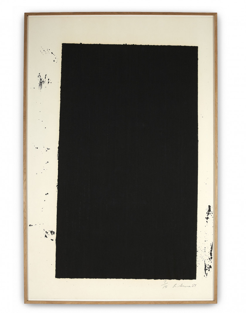 Richard SERRA (Né en 1939) Robeson - 1985 Sérigraphie et paintstick en noir sur papier Exeter