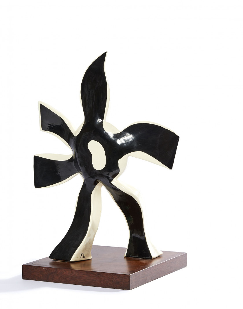 Fernand LEGER (d'après)  La Fleur qui marche - 1952 Céramique émaillée