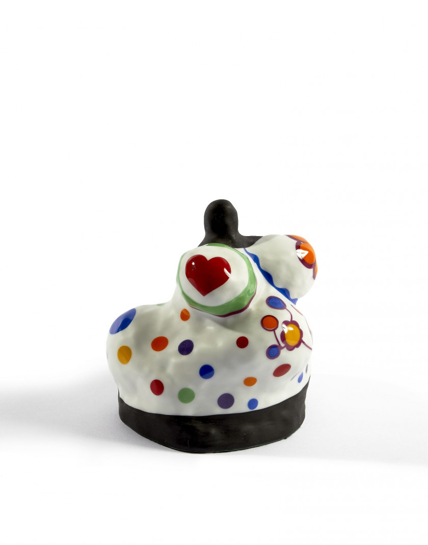 Niki de SAINT PHALLE (1930 - 2002) Nana (Model 1014) - 1968 Porcelaine peinte