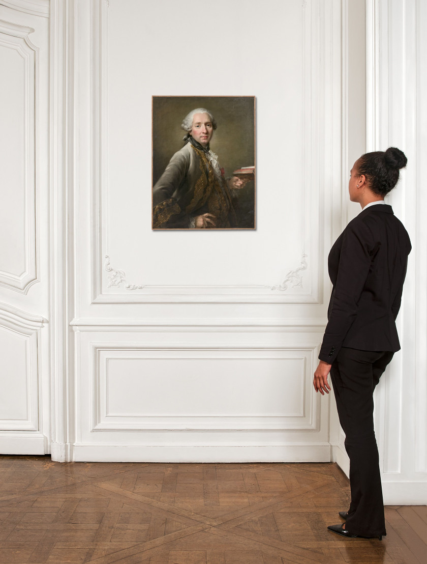 François-Hubert DROUAIS Paris, 1727 - 1775 Portrait présumé d'Antoine Corbeau, marquis de Vaulserre, portant l'ordre de Saint Louis..