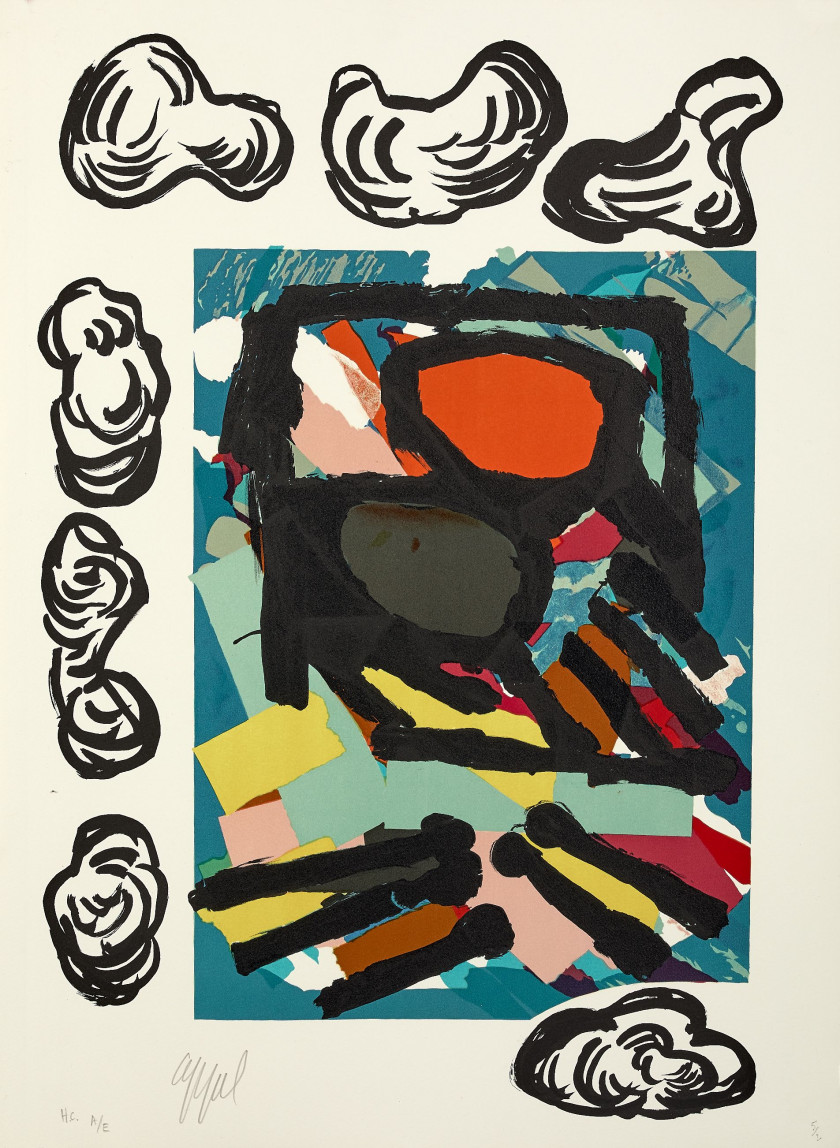 Karel APPEL (1921 - 2006) 2 suites complètes : Tantrika I & II - 1988 10 lithographies en couleurs