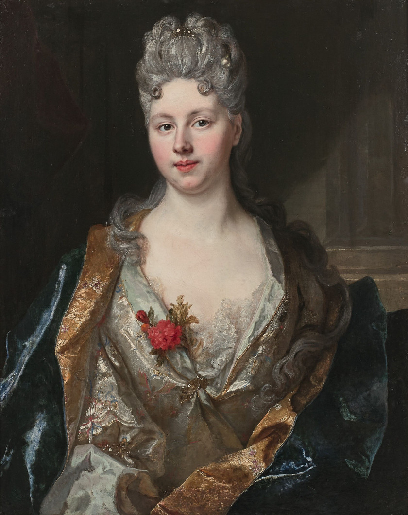 Nicolas de LARGILLIERRE Paris, 1656 - 1746 Portrait d'une dame de qualité Huile sur toile