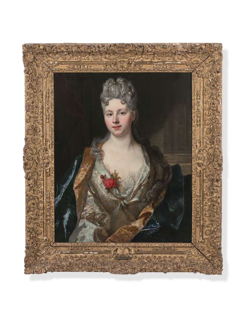 Nicolas de LARGILLIERRE Paris, 1656 - 1746 Portrait d'une dame de qualité Huile sur toile