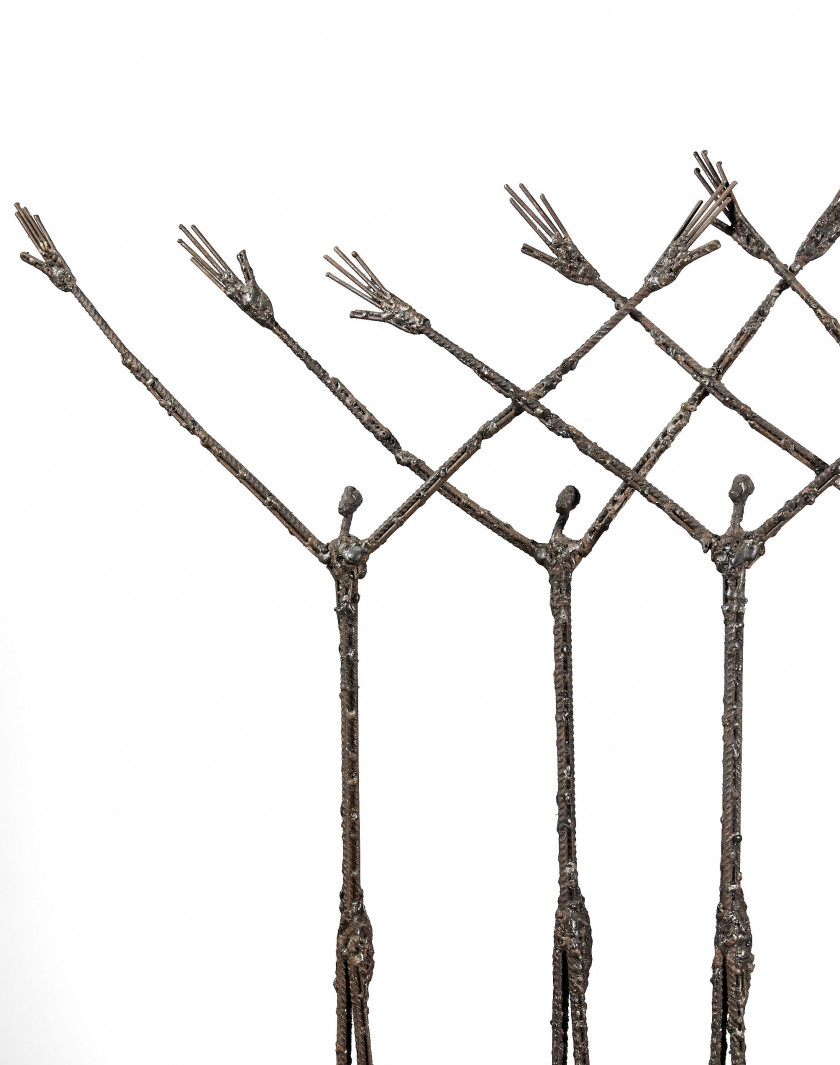 Ndary LÔ 1961-2017 - Sénégal L'Espoir, 2010 Fers à béton soudés et socle en métal