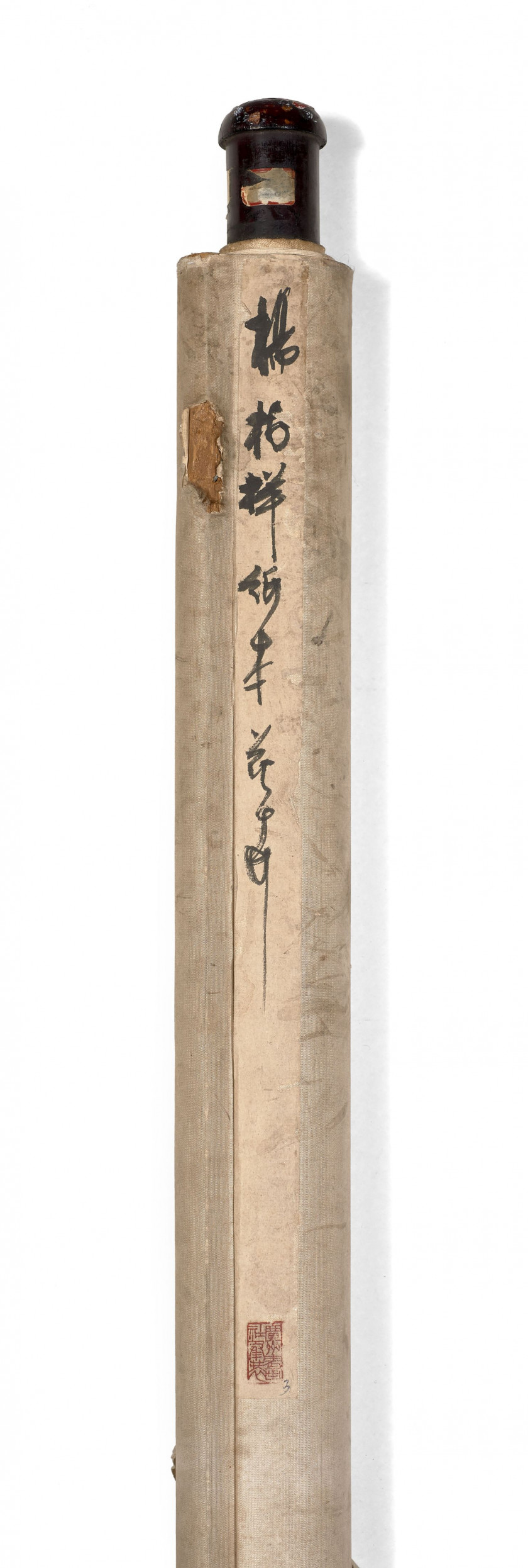 PEINTURE EN ROULEAU À L'ENCRE ET COULEUR SUR PAPIER, Chine, XXe siècle