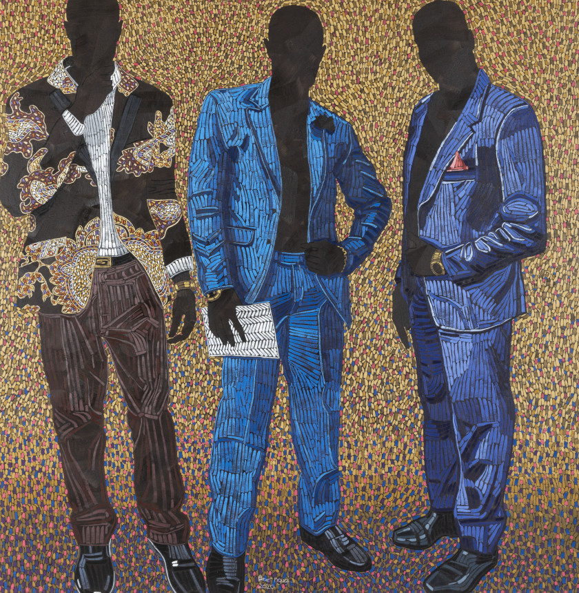 Peter NGUGI né en 1978 - Kenya The who is who, 2020 Huile sur toile