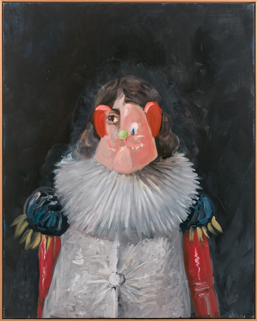 George CONDO (Né en 1957) PORTRAIT COMPOSITION - 2003 Huile sur toile