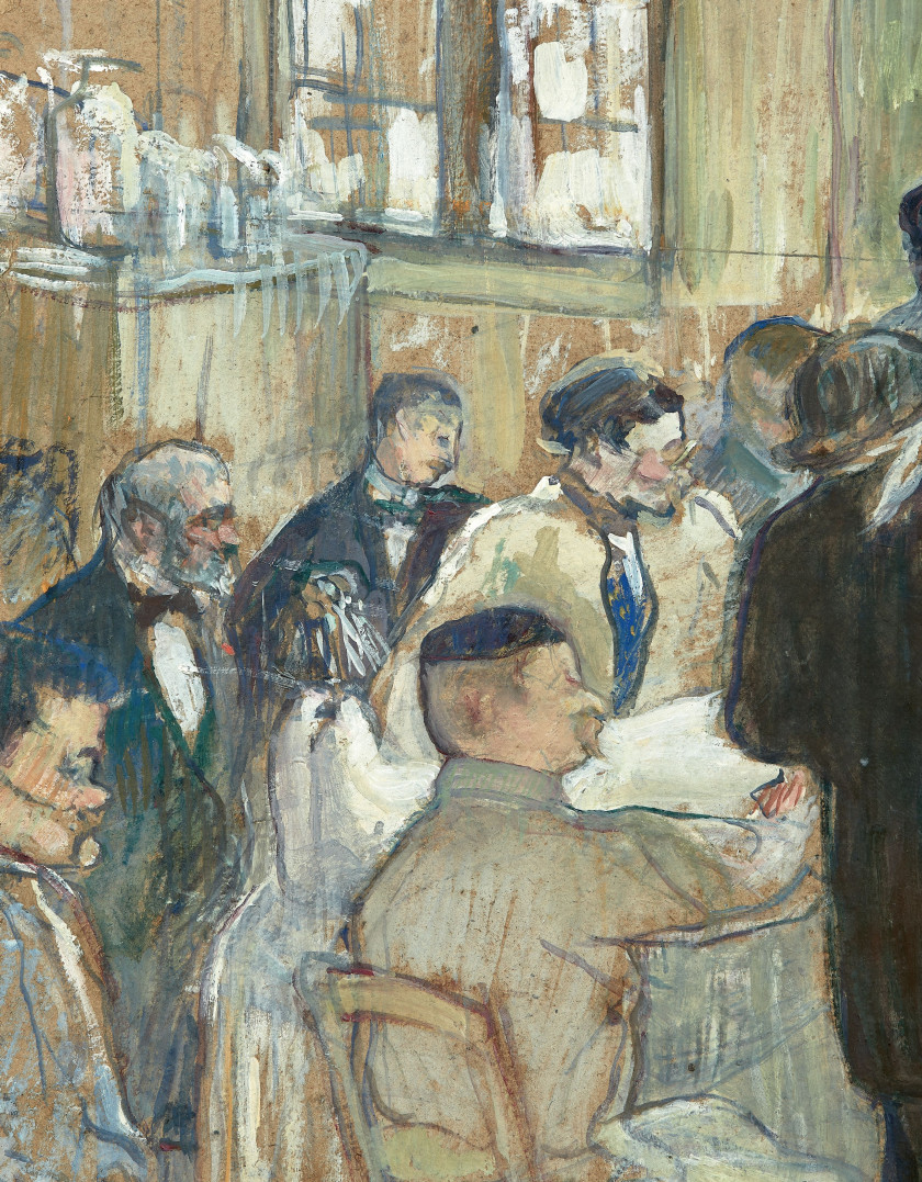 Henri de TOULOUSE-LAUTREC 1864- 1901 Une opération par le Docteur Péan à l’Hôpital International - 1891 Peinture à l’essence sur car...