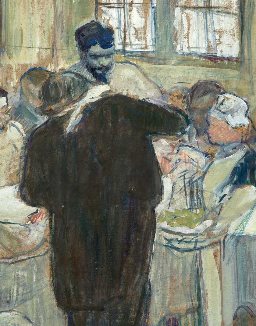 Henri de TOULOUSE-LAUTREC 1864- 1901 Une opération par le Docteur Péan à l’Hôpital International - 1891 Peinture à l’essence sur car...