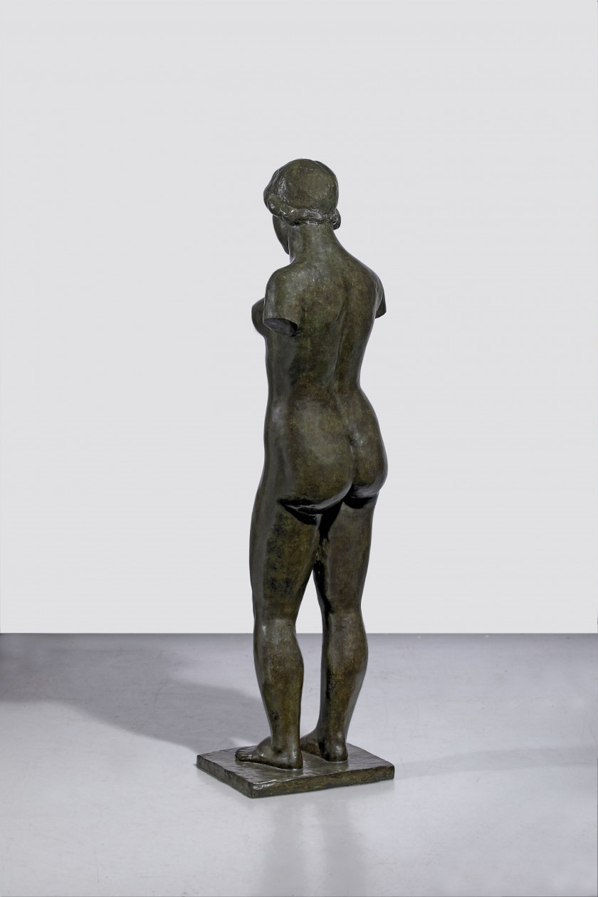 Aristide MAILLOL 1861-1944 Harmonie, premier état Bronze à patine verte et nuances brunes