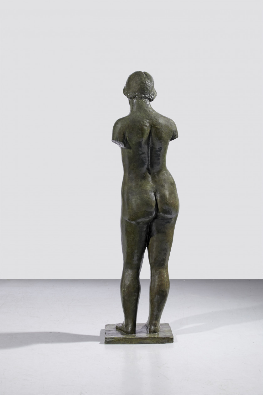 Aristide MAILLOL 1861-1944 Harmonie, premier état Bronze à patine verte et nuances brunes