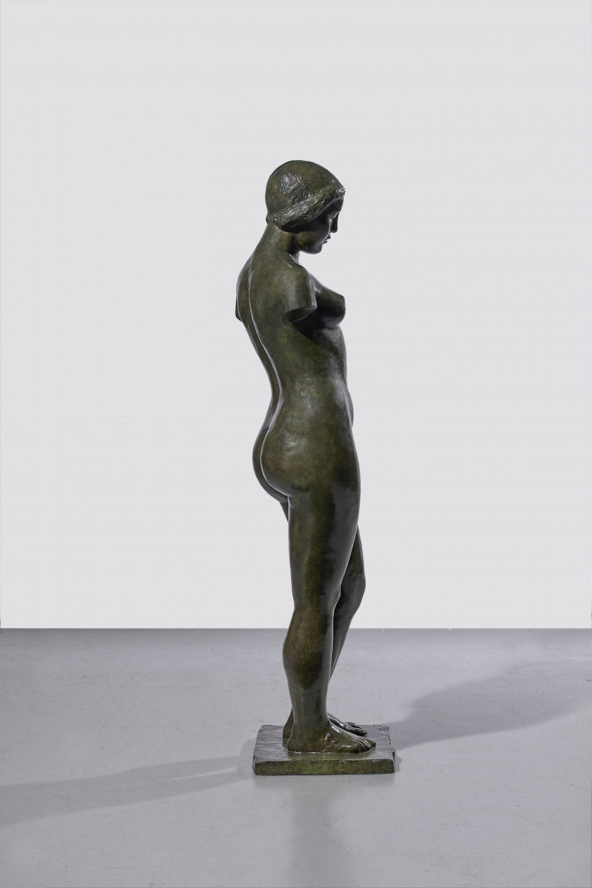 Aristide MAILLOL 1861-1944 Harmonie, premier état Bronze à patine verte et nuances brunes