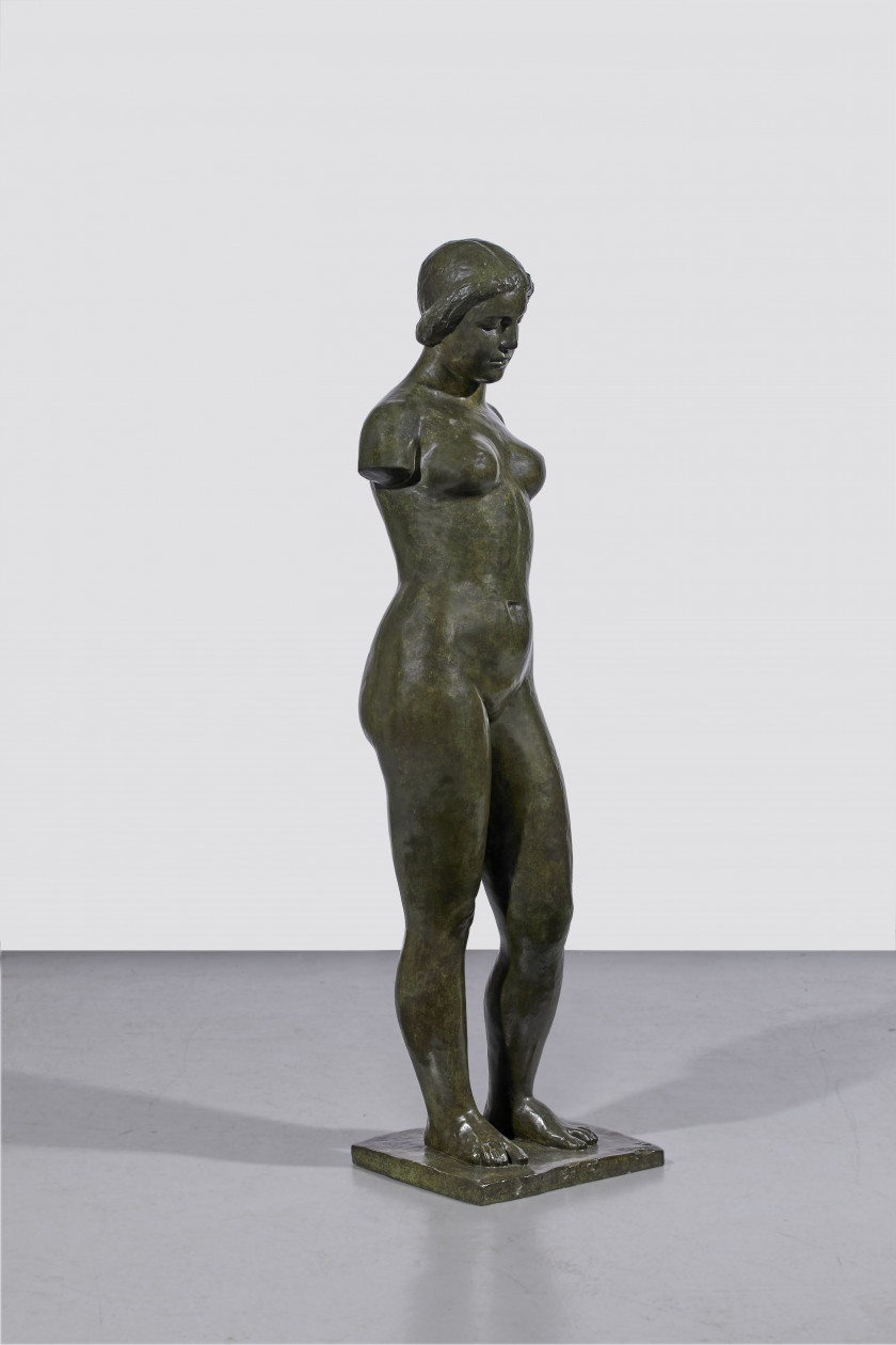 Aristide MAILLOL 1861-1944 Harmonie, premier état Bronze à patine verte et nuances brunes