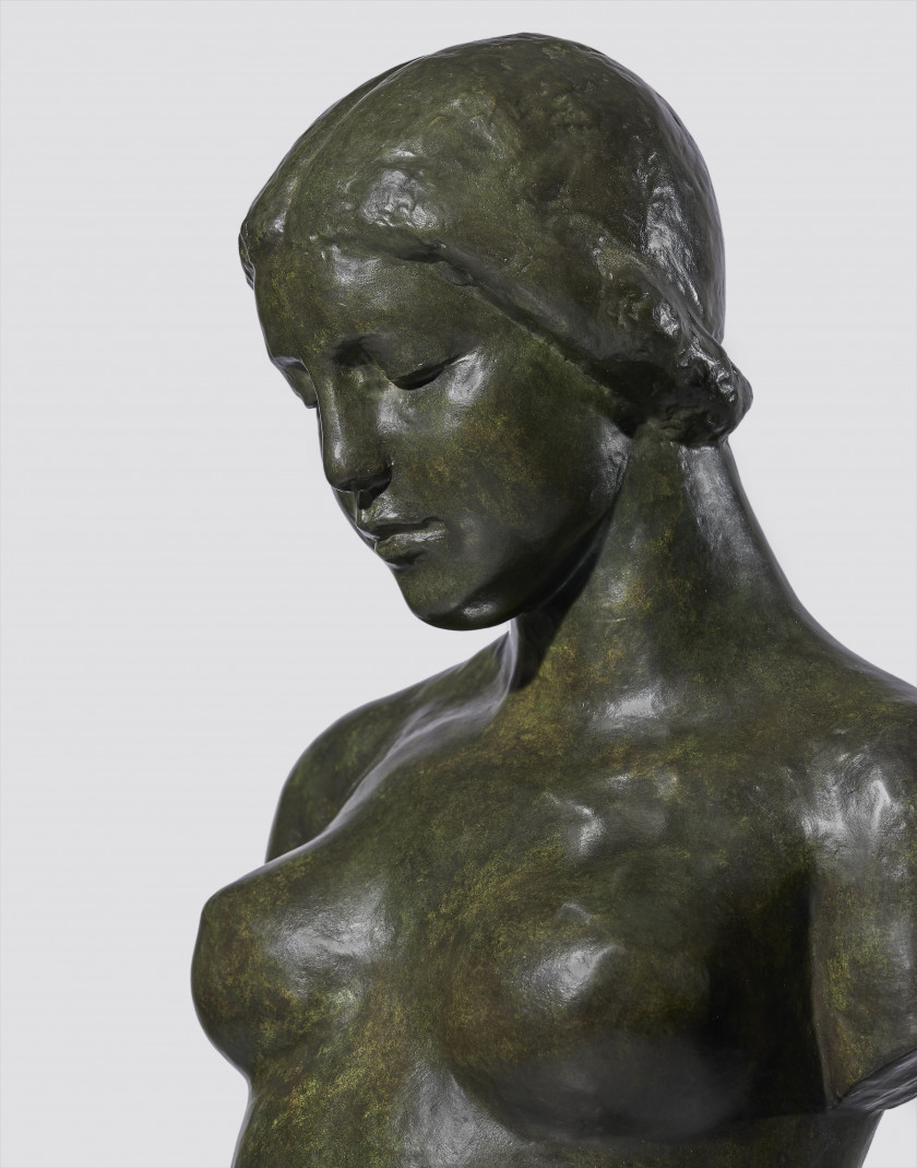 Aristide MAILLOL 1861-1944 Harmonie, premier état Bronze à patine verte et nuances brunes
