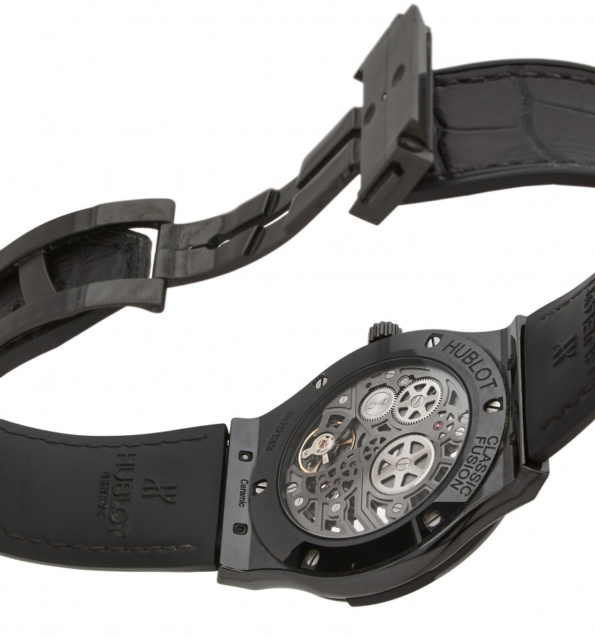 HUBLOT  Classic Fusion Extra-Thin Skeleton Black Ceramic