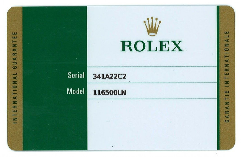 ROLEX  Daytona, ref. 116500LN, n° 341A22C2