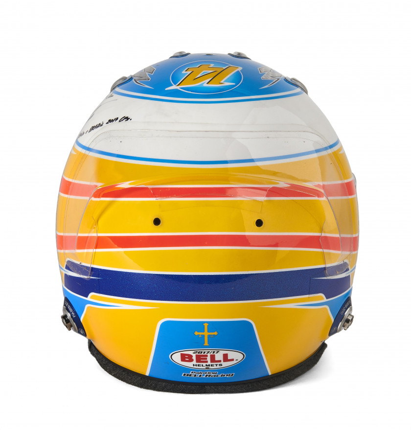 Fernando ALONSO - Mc LAREN HONDA- SAISON 2017  Casque dédicacé, Grand Prix du Mexique et du Brésil