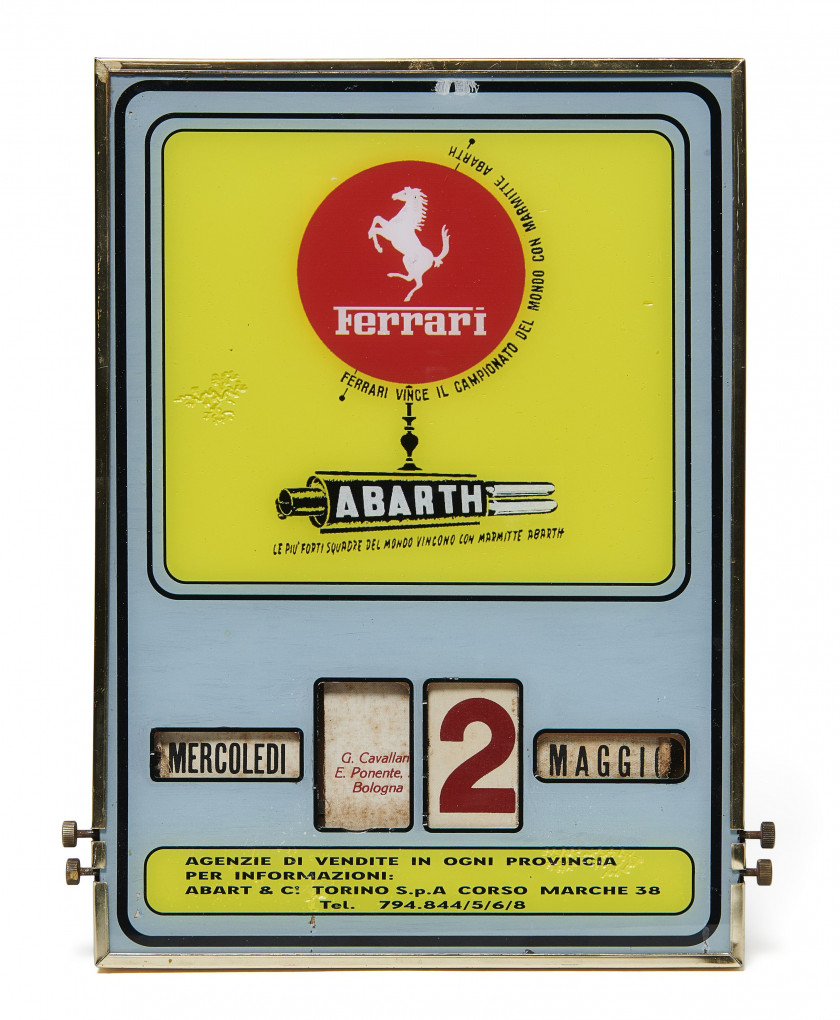 FERRARI-ABARTH  Calendrier perpétuel, G. Cavallari, Bologne