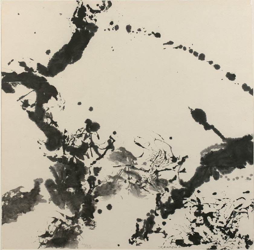 ZAO WOU- KI (1920 - 2013) SANS TITRE - 1984 Encre de Chine sur papier