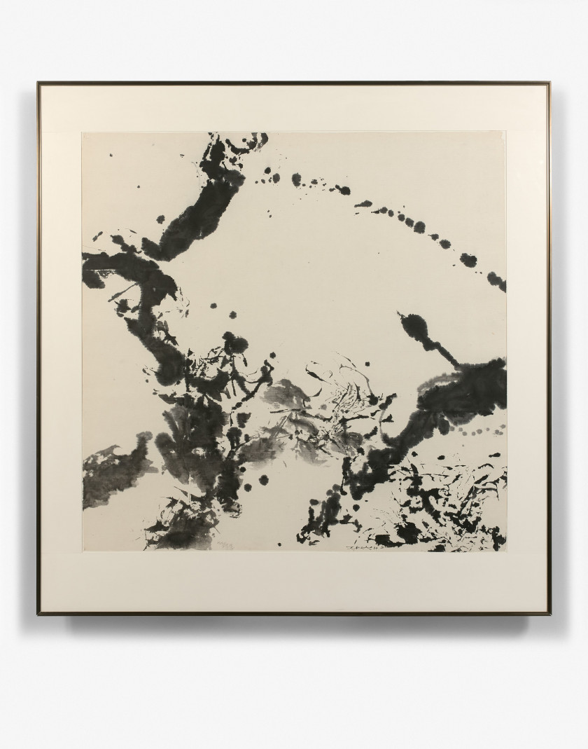 ZAO WOU- KI (1920 - 2013) SANS TITRE - 1984 Encre de Chine sur papier