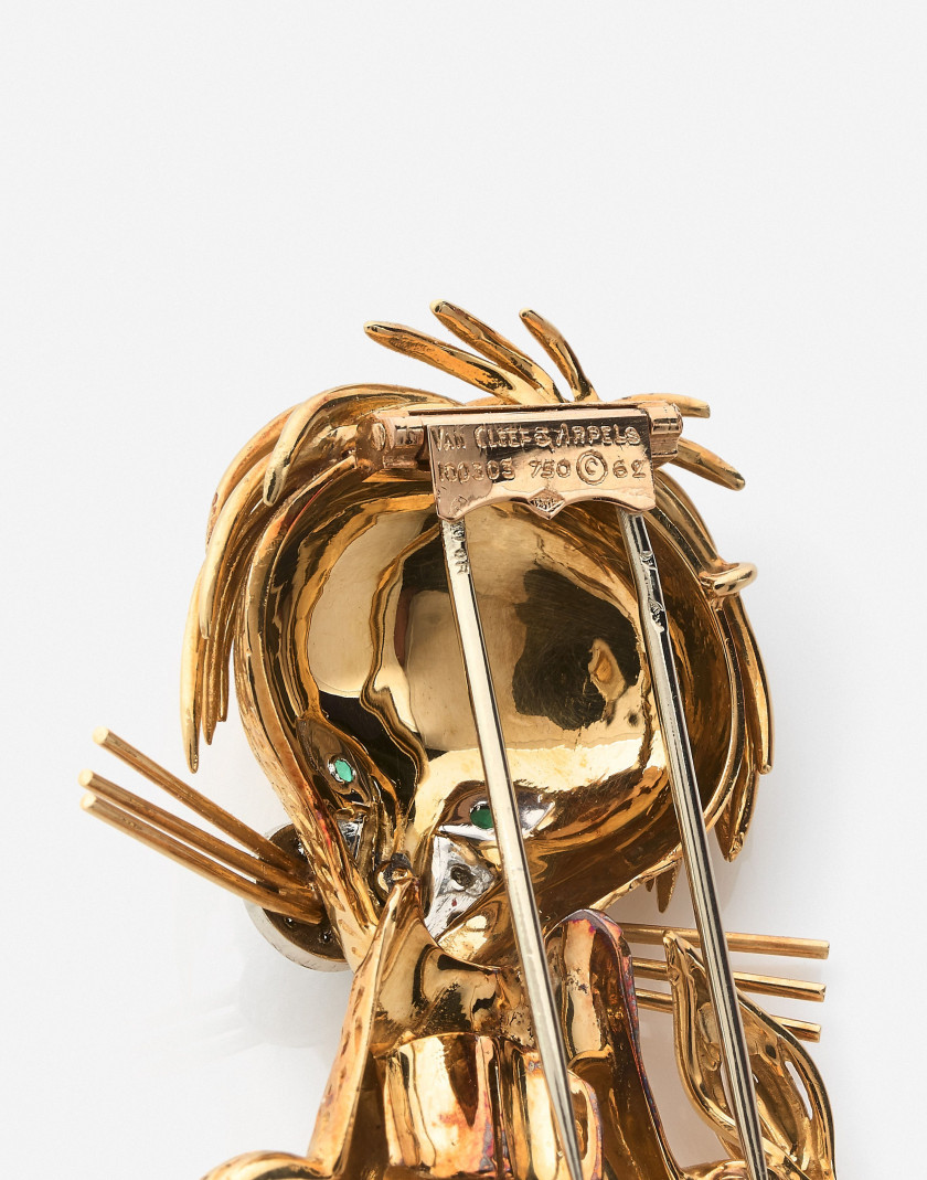 VAN CLEEF & ARPELS  Clip de corsage "Lion ébouriffé"