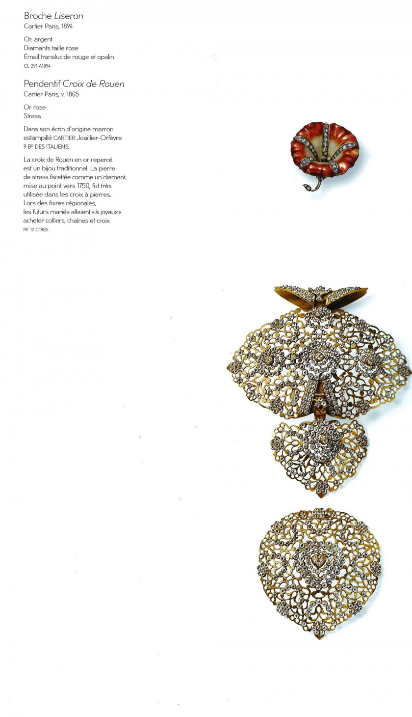 CARTIER (attribuée à)  Broche "Liseron"