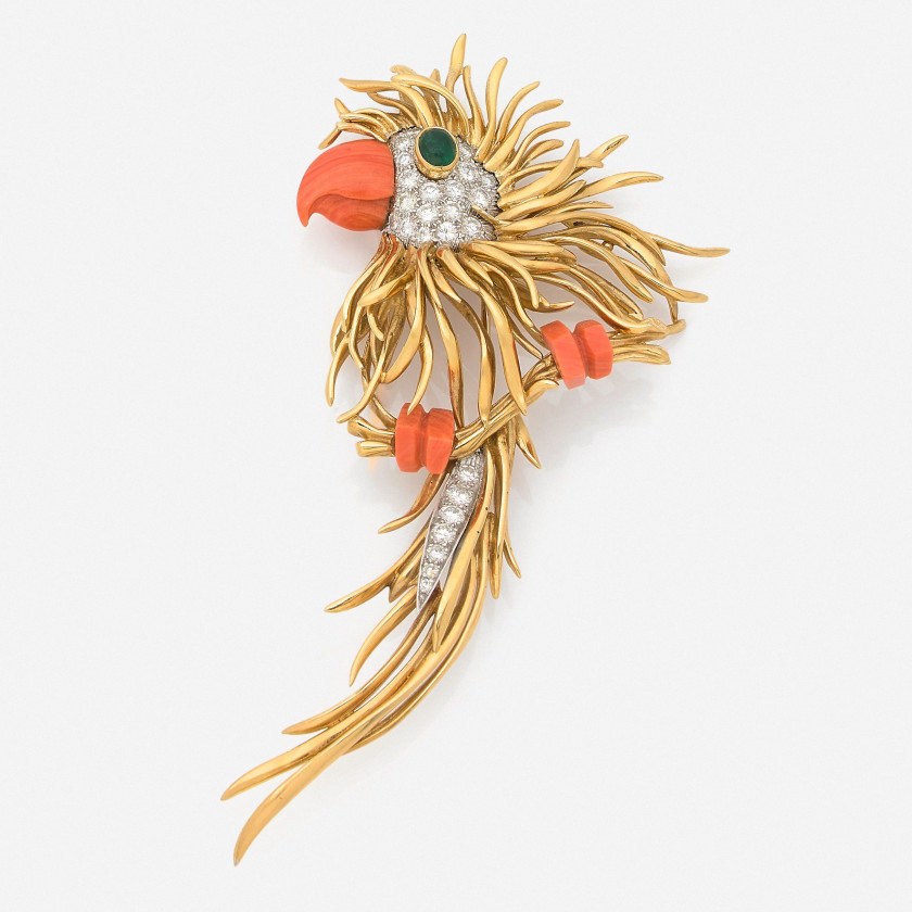 KUTCHINSKY  Clip de corsage "Perroquet"