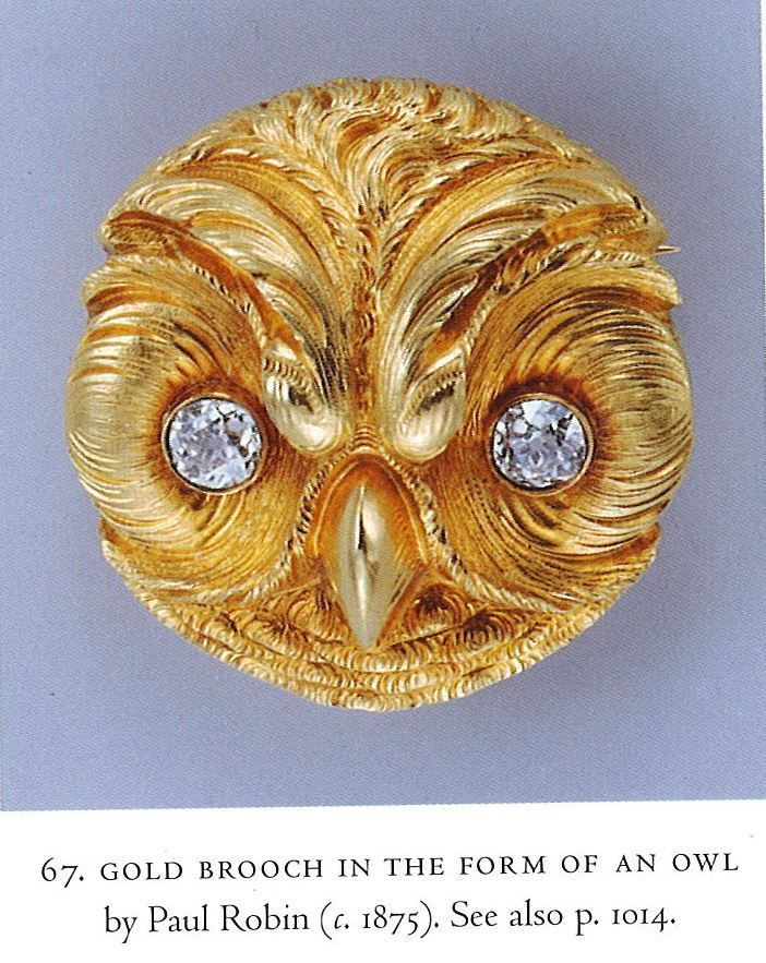 Paul ROBIN (attribuée à)  Broche Hibou