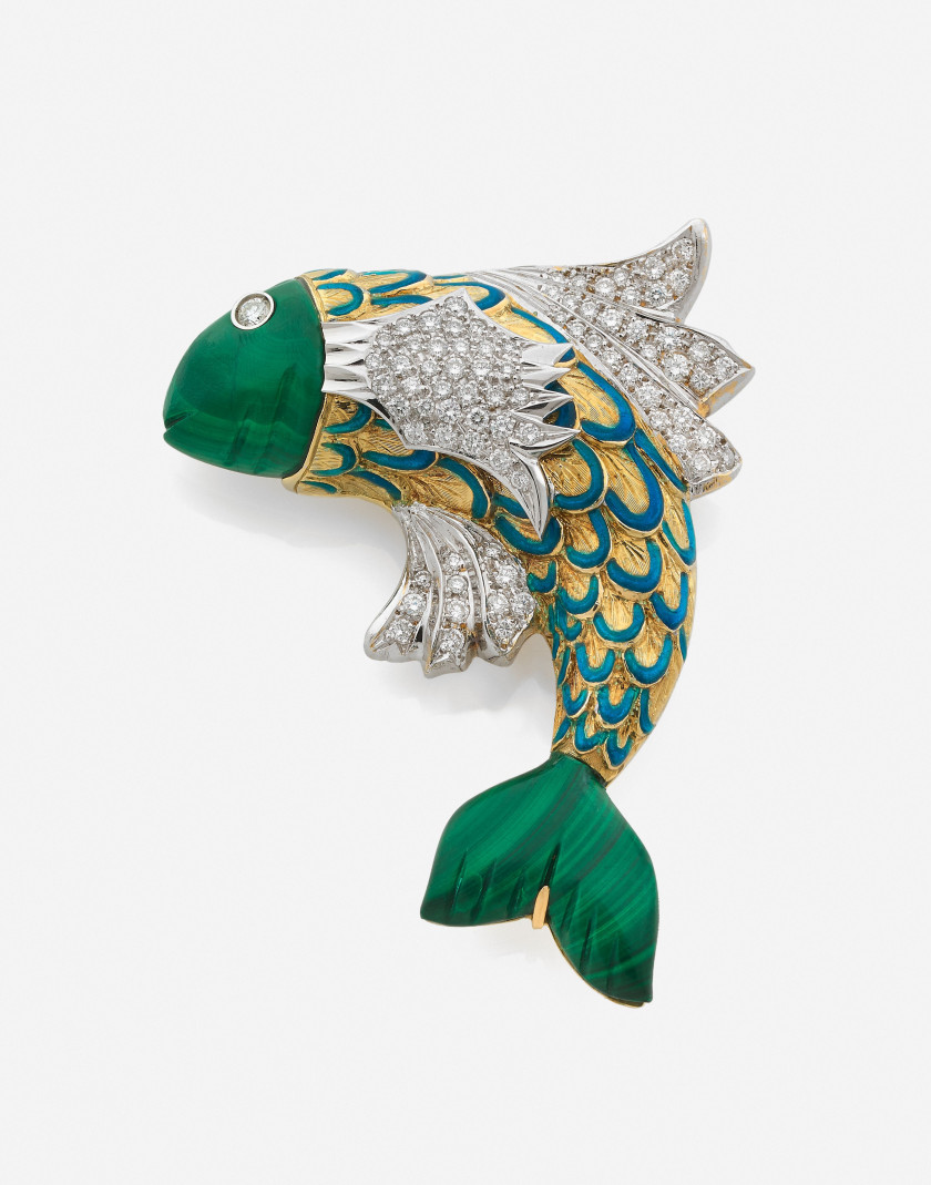 NARDI  Clip de corsage poisson