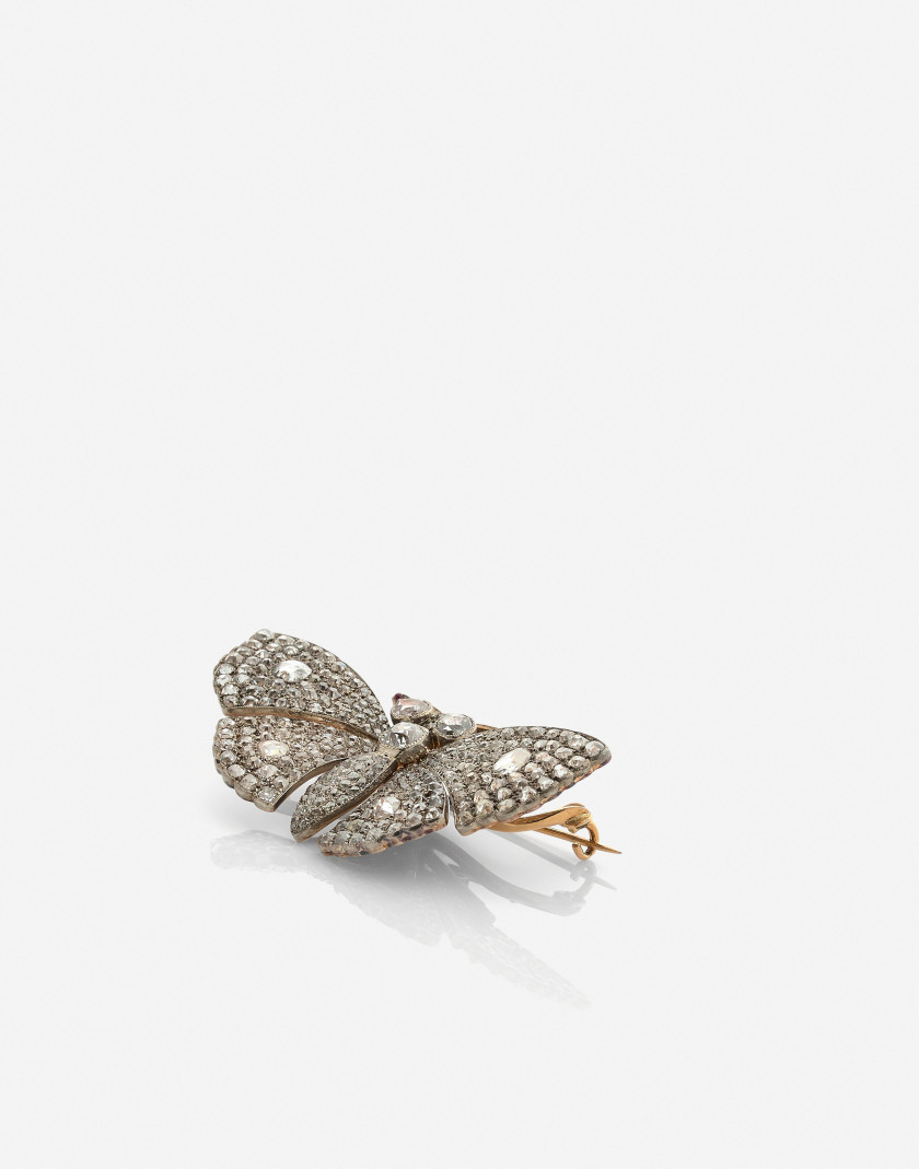 Broche trembleuse papillon