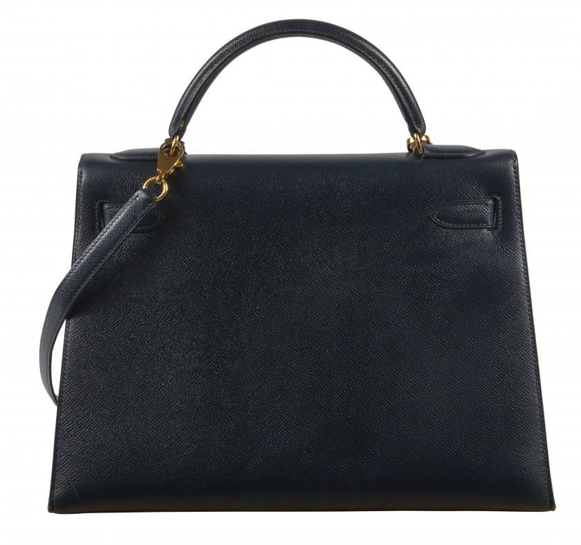 HERMÈS  Sac KELLY Sellier 32 Veau Epsom marine Garniture métal plaqué or Bandoulière  KELLY Sellier 32 bag Navy blue...