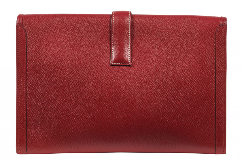 HERMÈS  Pochette JIGE Veau Epsom rouge  JIGE clutch Red Epsom calfskin leather  ****