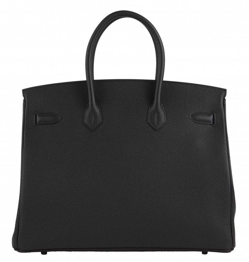 HERMÈS 2020  Sac BIRKIN 35 Veau Togo noir Garniture métal argenté palladié  BIRKIN 35 bag Black Togo calfskin leathe...