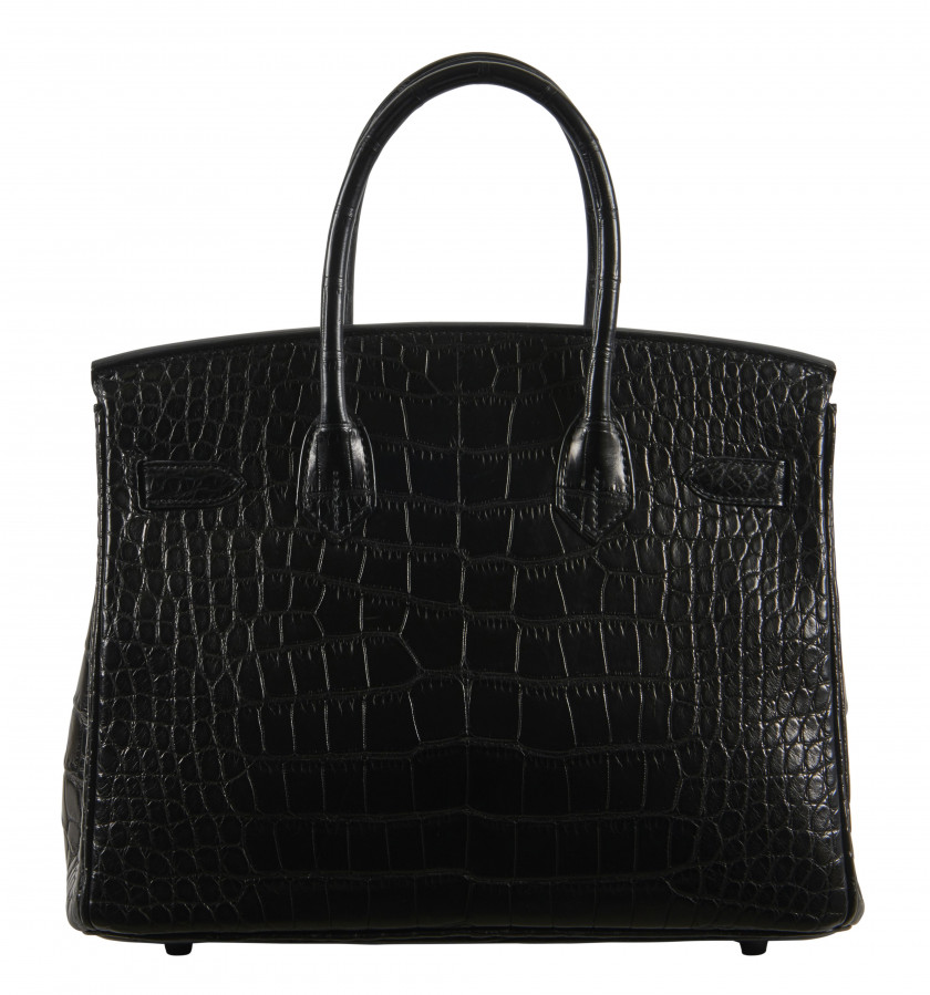 HERMÈS Édition Limitée 2010  Sac BIRKIN SO BLACK 30 Alligator mat noir (Alligator mississippiensis) II/B Garniture métal...