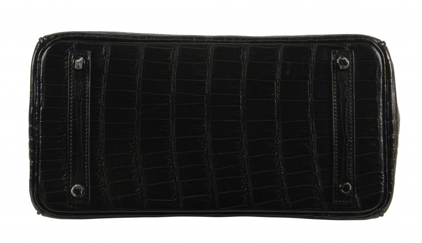 HERMÈS Édition Limitée 2010  Sac BIRKIN SO BLACK 30 Alligator mat noir (Alligator mississippiensis) II/B Garniture métal...