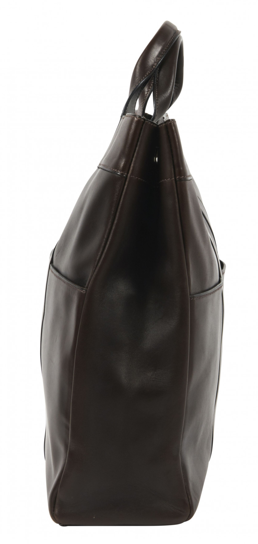 HERMÈS 2002  Sac FOURRE-TOUT Veau gras marron Garniture métal argenté palladié  FOURRE-TOUT bag Brown calfskin leath...