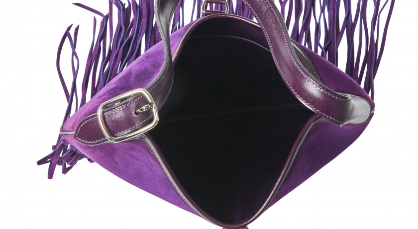 HERMÈS 2004  Sac TRIM ANATE 31 Veau Doblis et box violet Garniture métal argenté palladié  TRIM ANATE 31 bag Purple...