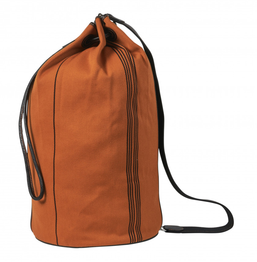 HERMÈS  Sac POLOCHON GM Lainage mélangée orange et noir, buffle noir Garniture métal argenté palladié  POLOCHON GM bagR...