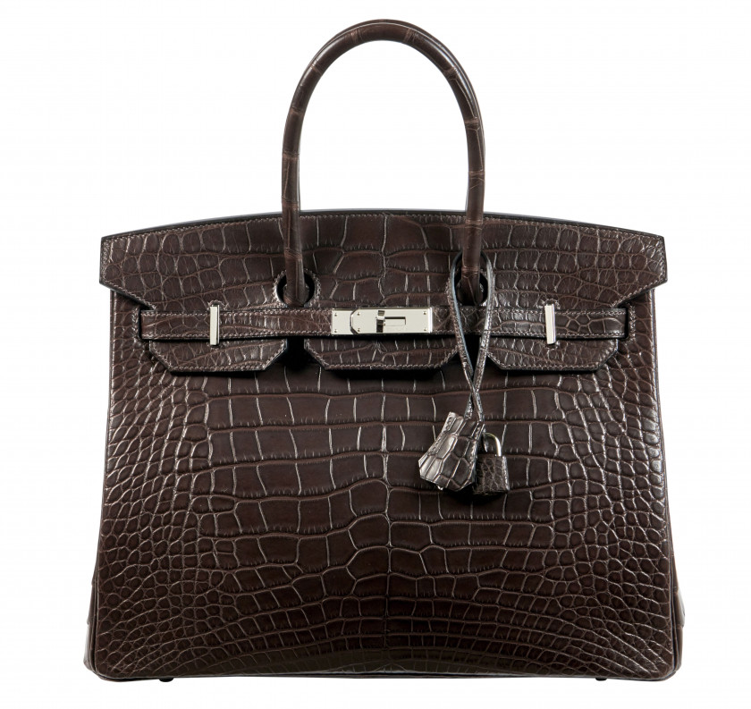 HERMÈS 2014  Sac BIRKIN 35 Alligator mat Ébène (Alligator mississippiensis) II/B Garniture métal argenté palladié  BIR...