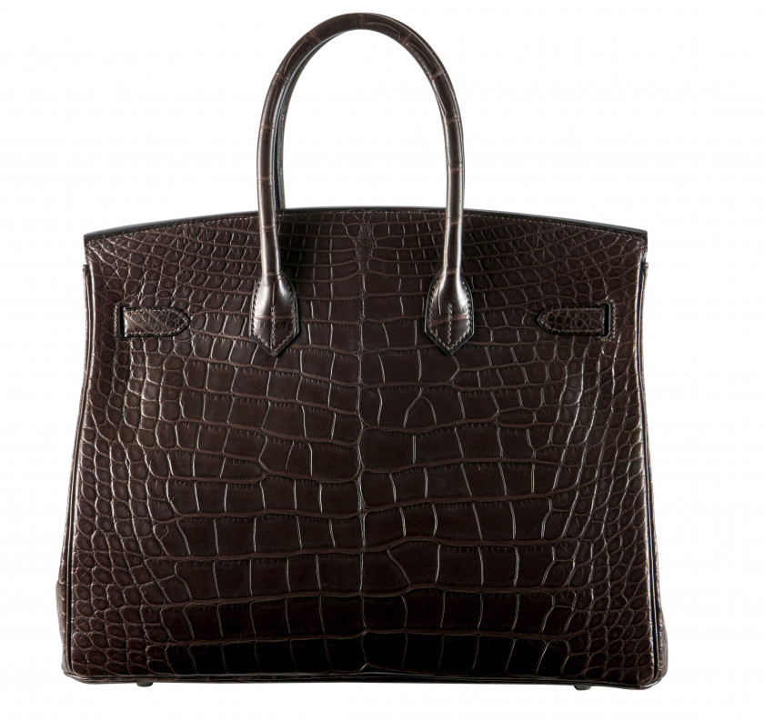 HERMÈS 2014  Sac BIRKIN 35 Alligator mat Ébène (Alligator mississippiensis) II/B Garniture métal argenté palladié  BIR...