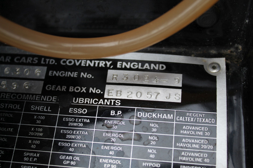 1962 Jaguar Type E 3.8L Roadster Plancher Plat