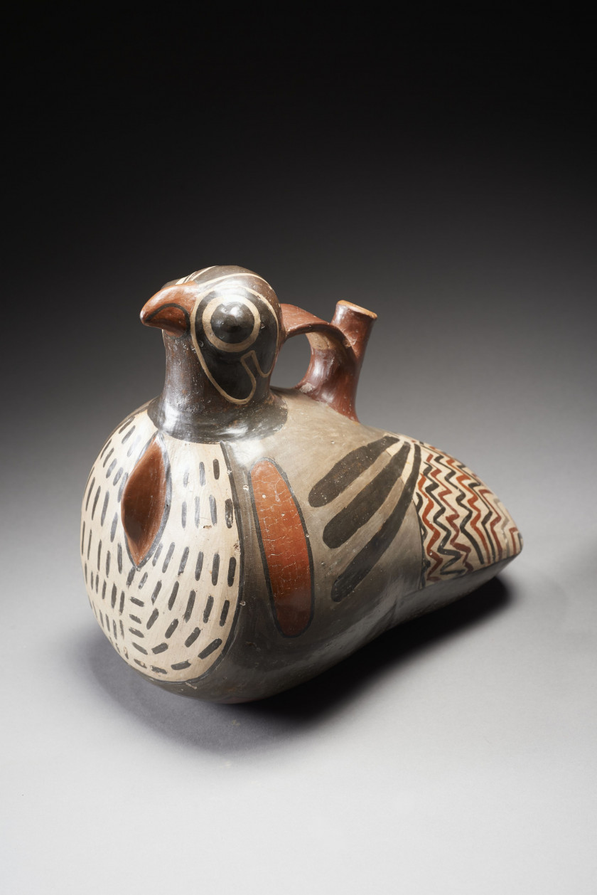 PIGEON À DÉCOR POLYCHROME Culture Nazca Intermédiaire ancien 300-600 ap. J.-C.