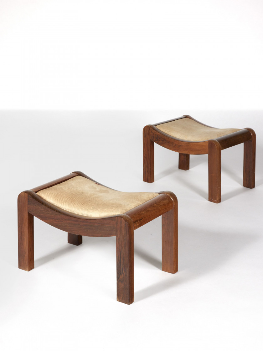 Pierre CHAREAU 1883-1950 Tabouret modèle «SN1» - circa 1925