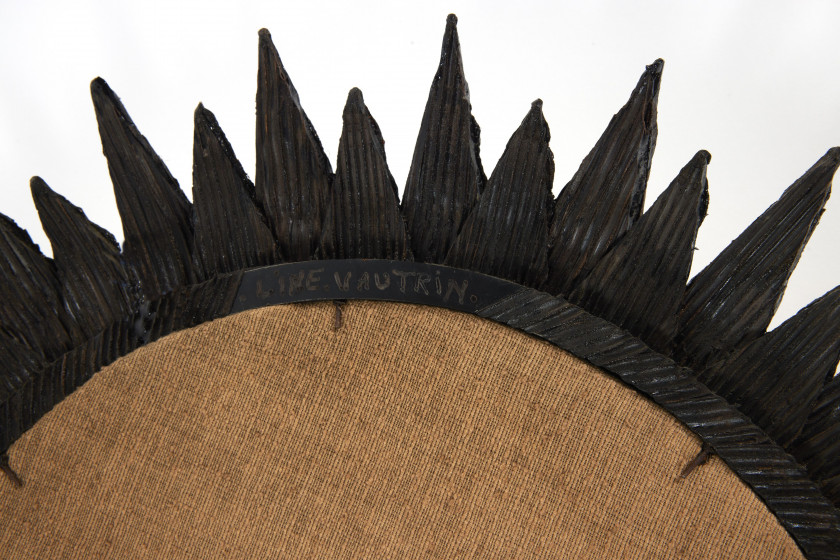 Line VAUTRIN 1913-1997 Miroir «Soleil à pointes n°3» - circa 1955