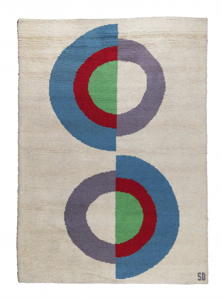 Sonia DELAUNAY (D'après) 1885-1979 «Arc rouge, arc gris» - circa 1967