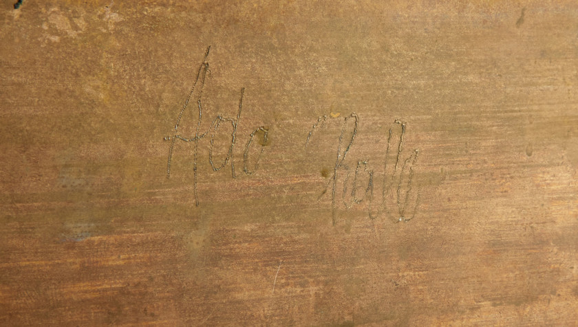 Ado CHALE Né en 1928 Grande table «Goutte d’eau» - 2012