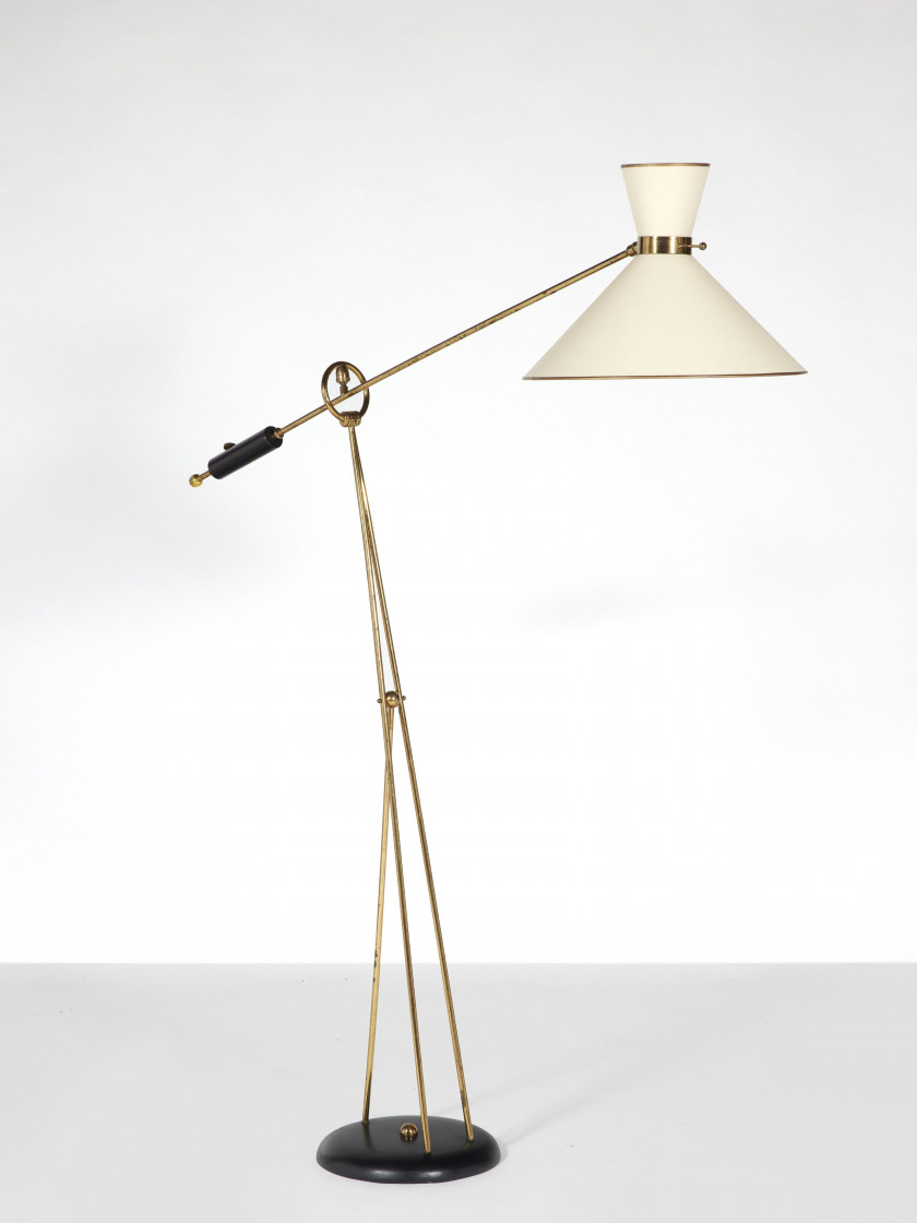 Jacques BINY 1913-1976 Lampadaire - circa 1955