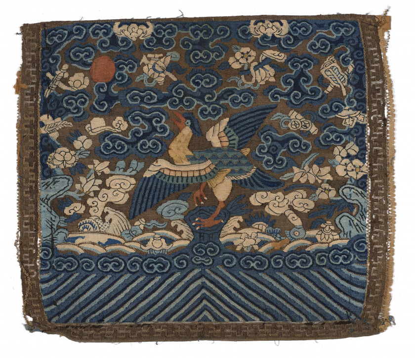 DOUZE BADGES DE RANGS EN SOIE TISSÉE (KESI) ET BRODÉE, Chine, dynastie Ming et XVIIe siècle