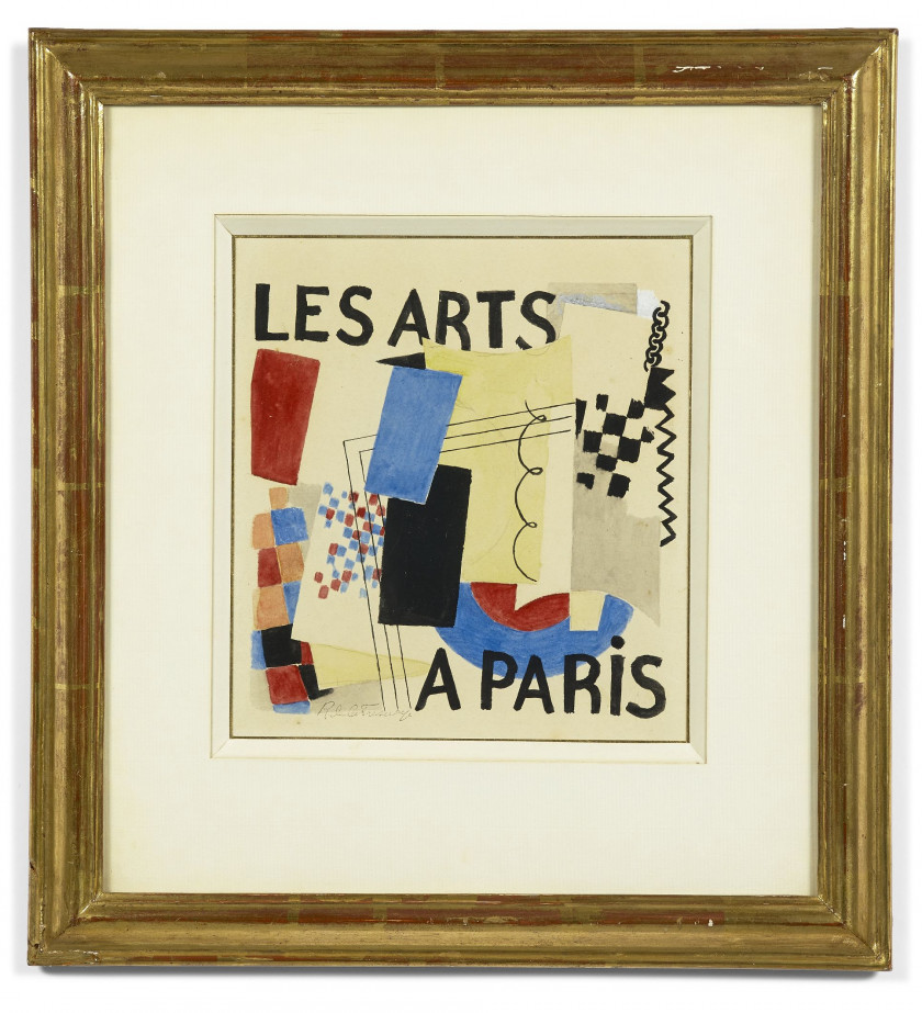 Roger de LA FRESNAYE 1885 - 1925 Projet de couverture pour Les Arts à Paris - circa 1918 Aquarelle et encre sur papier