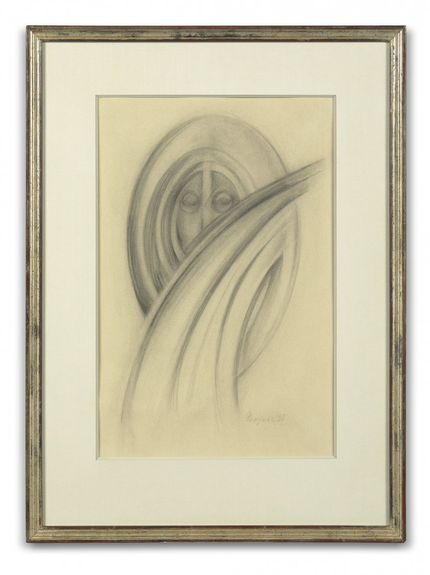 Antoine PEVSNER 1886- 1962 Figure - 1930 Crayon sur papier